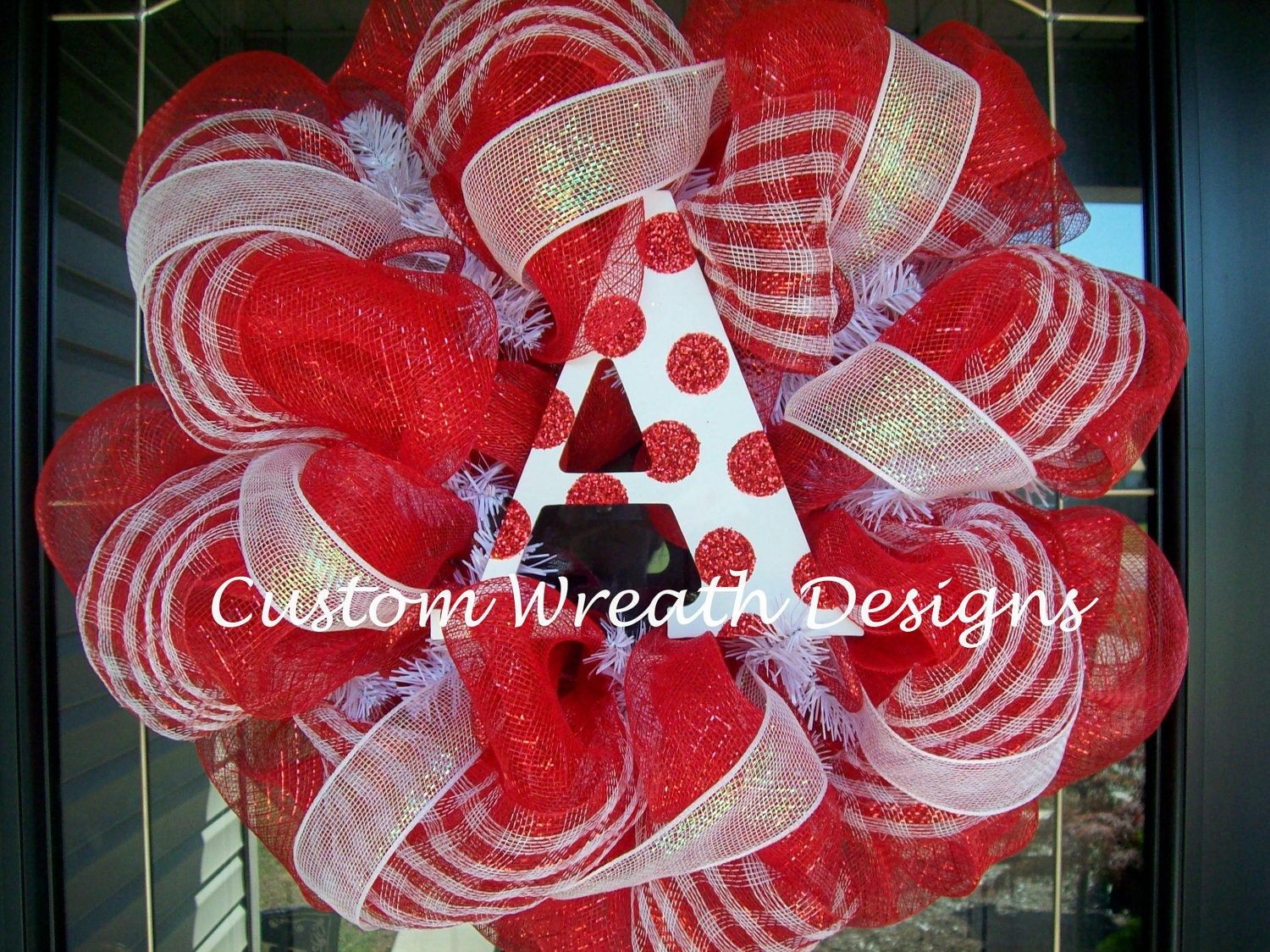 Deco Mesh Arkansas Fan Wreath