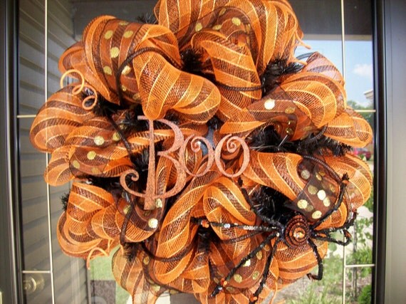 Halloween Boo Wreath