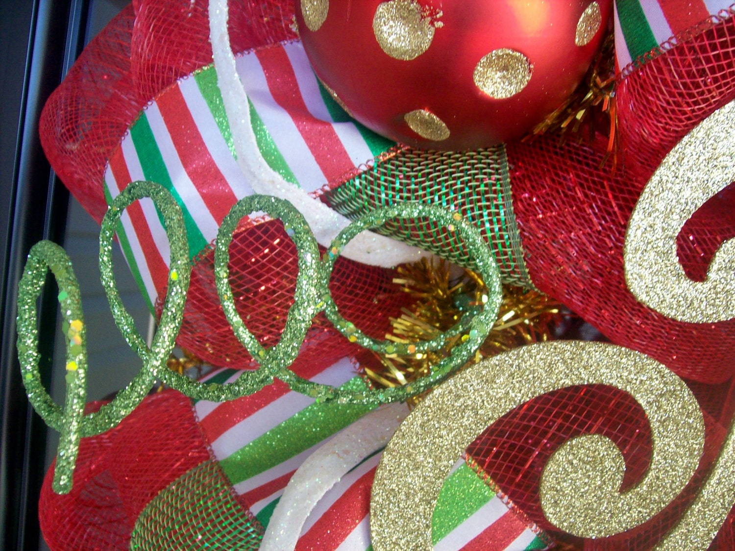 Holiday Fun Christmas Mesh Wreath