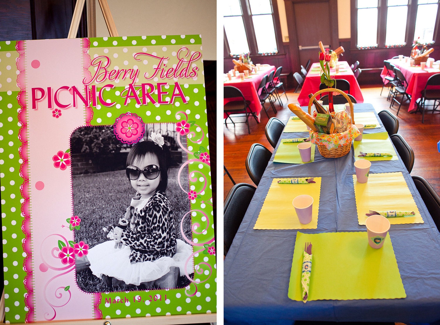 Berry Bake Shop DIY Printable Picnic Sign w/Photo (Blueberry Muffin Character Inspired)
