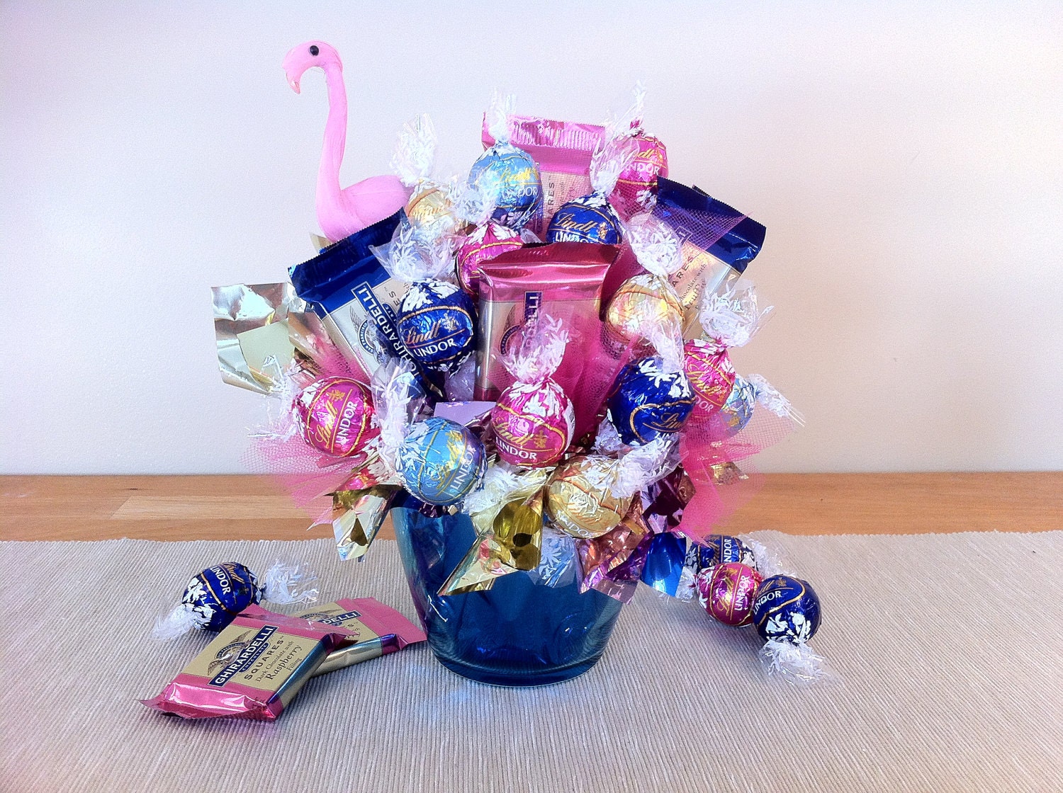 Pink Flamingo - Premium Chocolate Candy Bouquet