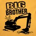 big brother boys digger t-shirt bro gold short sleeve shirt