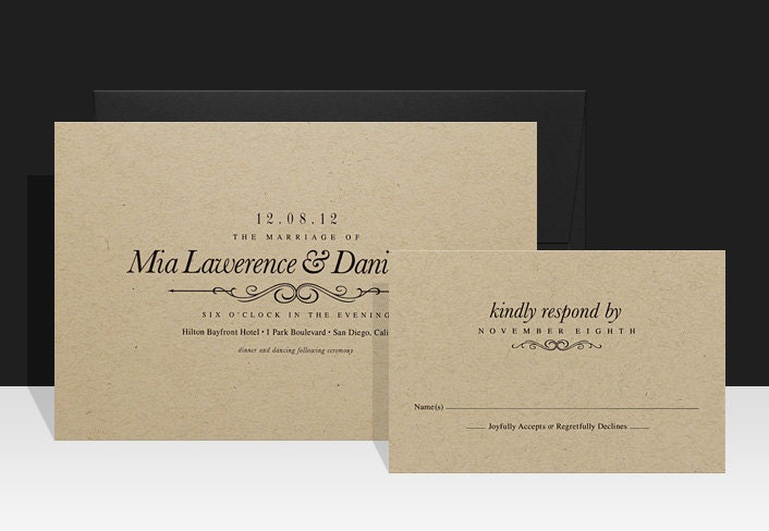 Vintage Wedding Invitations - Modern & Vintage Wedding