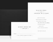 Modern Wedding Invitations - Classic Black & White