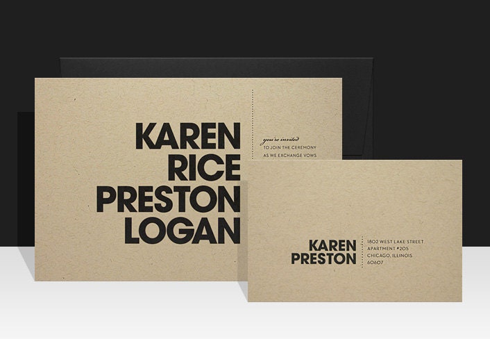 Wedding Invitation - Modern & Urban Wedding