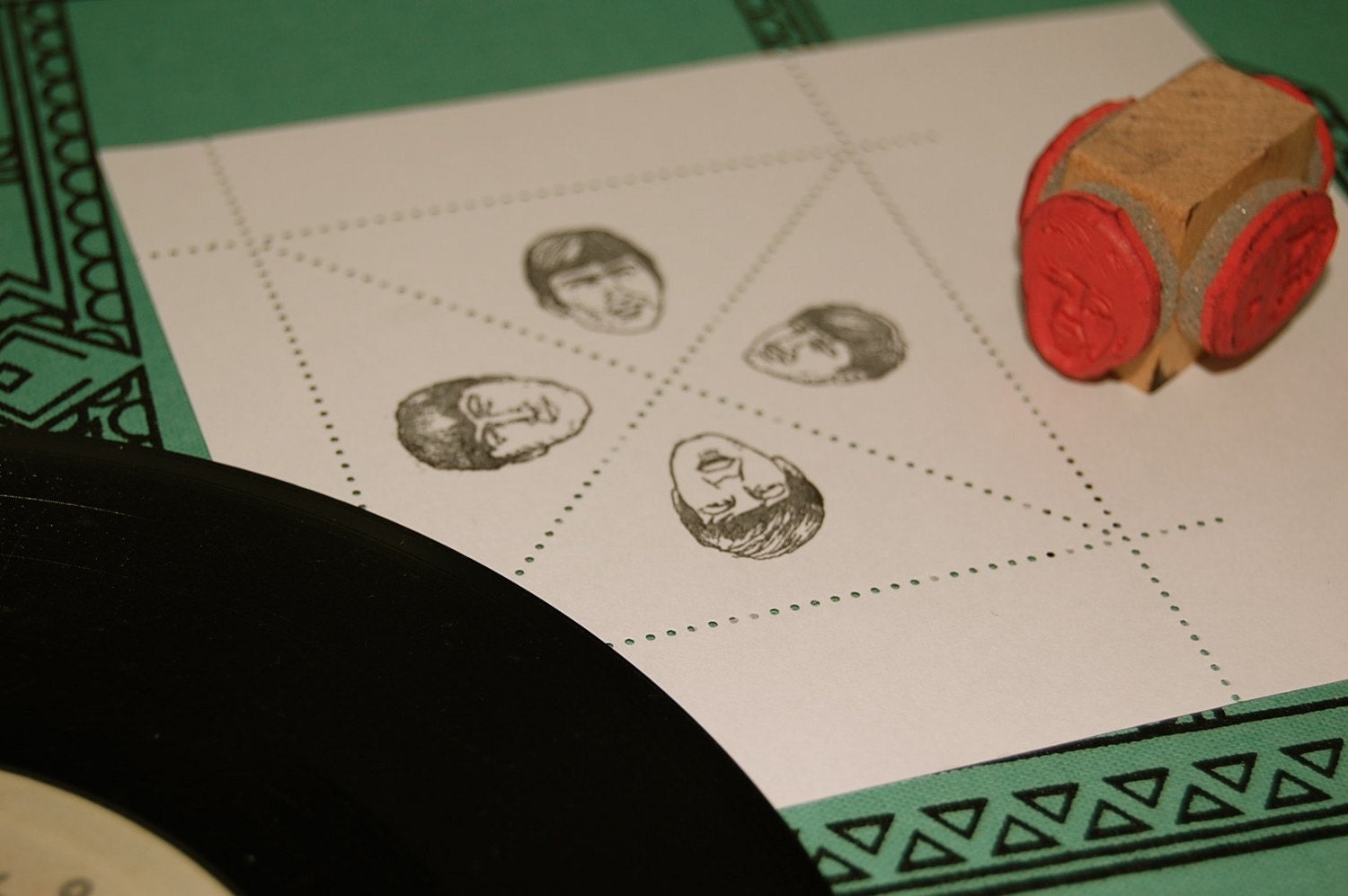 It's The Beatles Rubber Stamp
