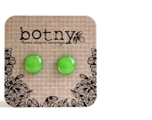 Bright Neon Spring Green Brook Earrings