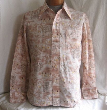 20 PERCENT DISCOUNT Vintage Mens Shirt Long Sleeve Cimone Cimone 48 in/122cm chest