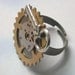 Steampunk Ring Jewelry, Steam Punk Ring Womens, statement, key ring, silver key, watch gears, gold, eco friendly, upcycled ring