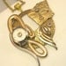 Mask Face Pendant, face necklace, mask pendant, gold, vintage jewelry, theatre, drama, upcycled, recycled, ooak, one of a kind
