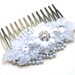 Bridal Wedding Hair Comb, upcycled hair comb, made with vintage jewelry, prom, wedding jewellery, bridal jewelry, ooak, one of a kind