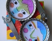 SALE-Recycled Art Collage   -    "2"   -  Original Mixed Media