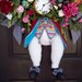 MADE to ORDER "ThE HaTteR RaBbiT"-Easter Bunny Wreath- Spring Wreath -Petals & Plumes Original Design