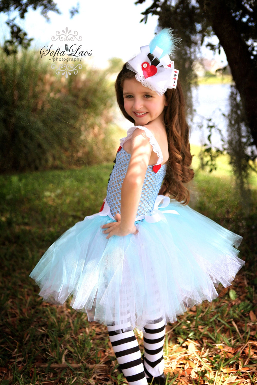 Alice in Wonderland inspired dress and hair piece