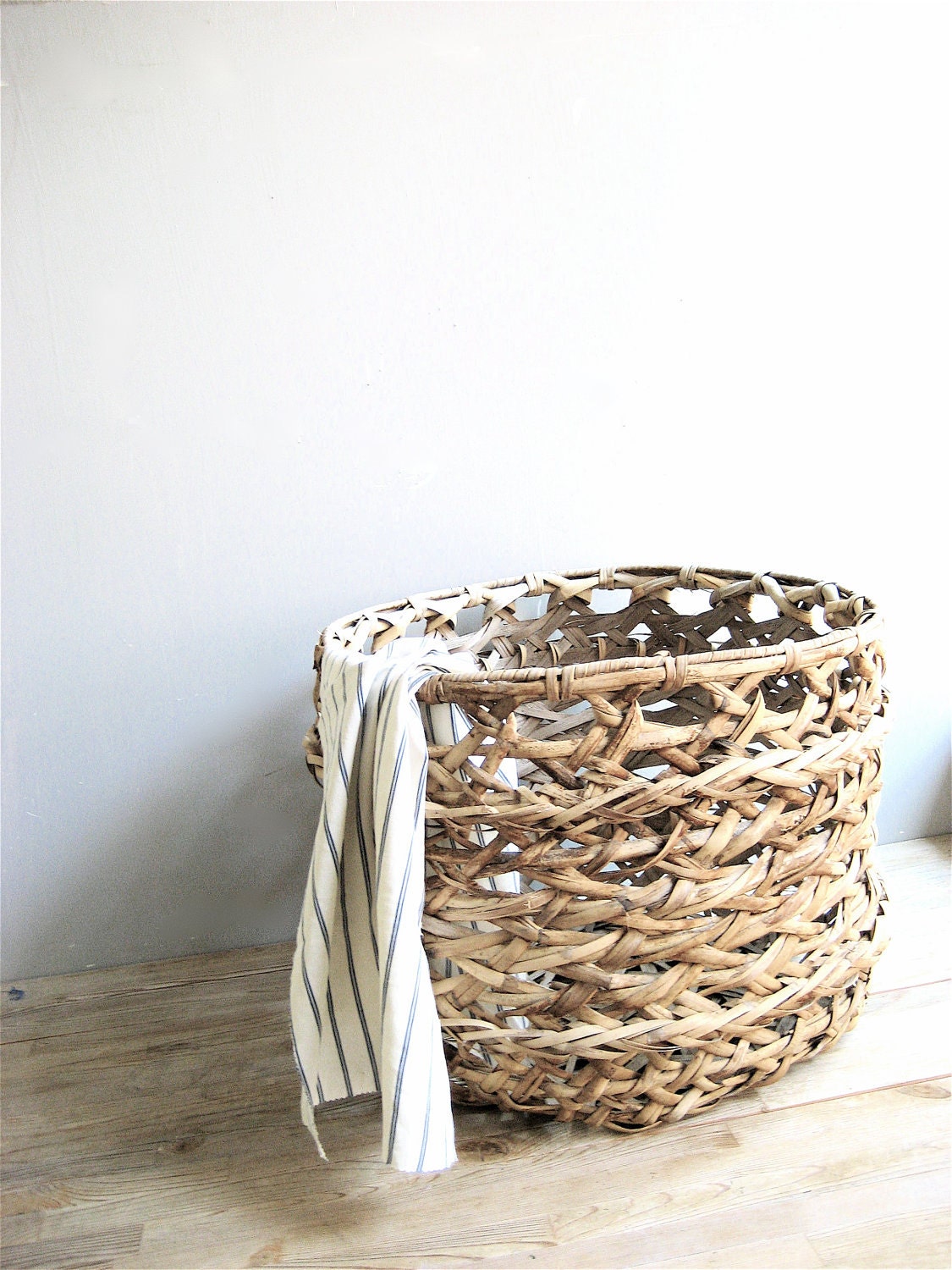 Vintage Large Woven Utility Basket