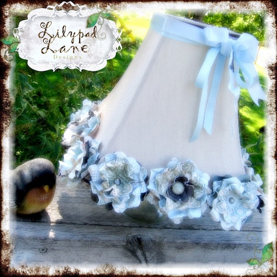 French Lampshade .. "Springtime in Paris" .. shabby chic .. vintage inspired ..