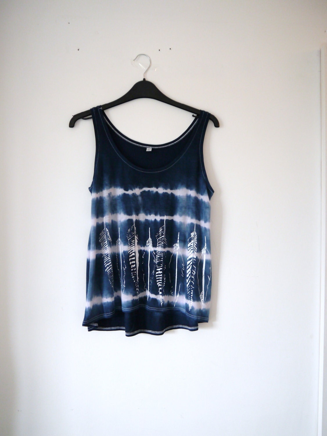Festival blue feather vest