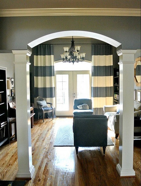 108"L x 46"W Striped Drapery Panel - Pick your colors