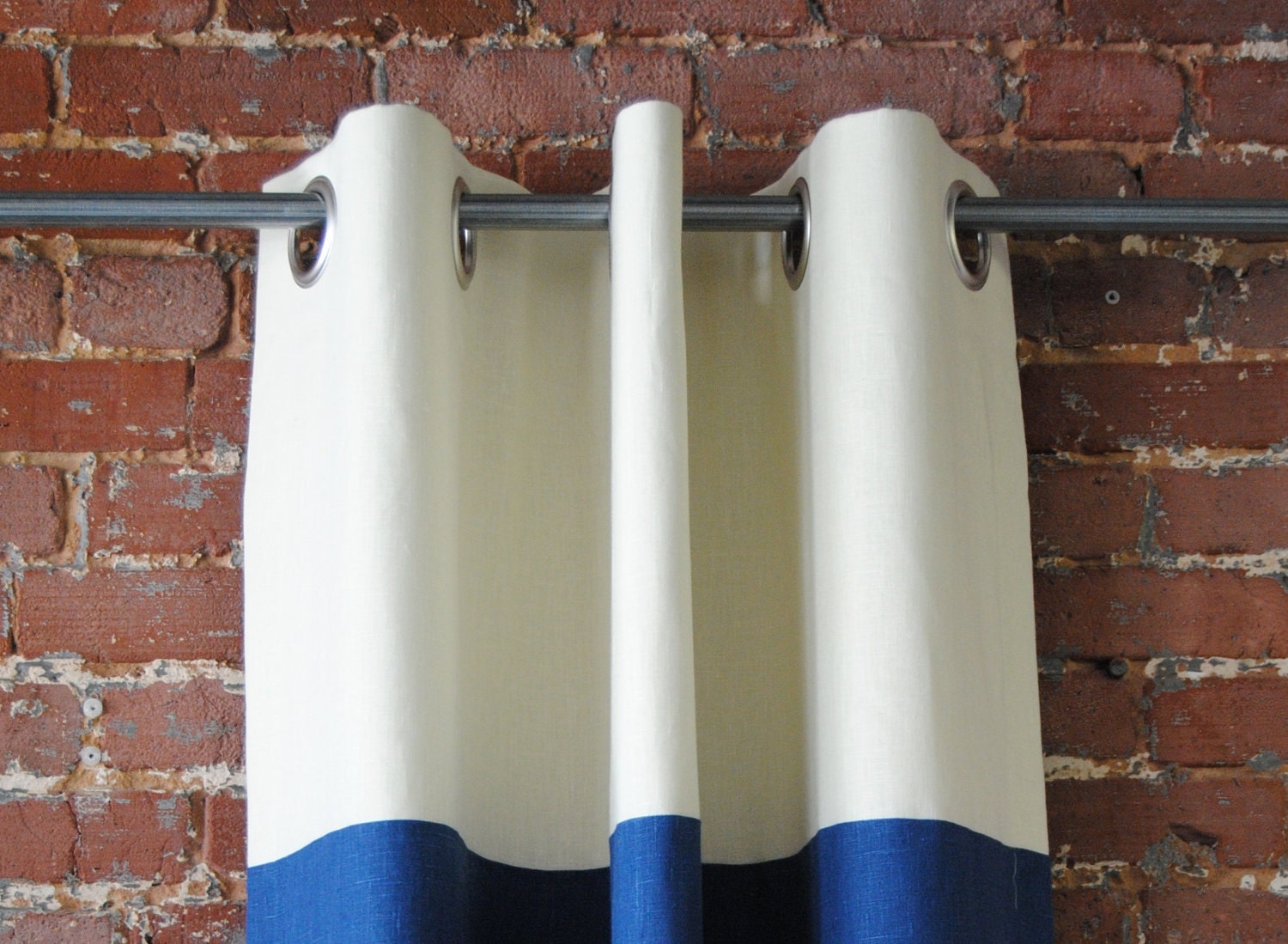 96"L x 46"W Grommeted Striped Drapery Panel - Pick Your Colors