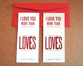 Valentine's Day Fill In the Blank Letterpress Single Card