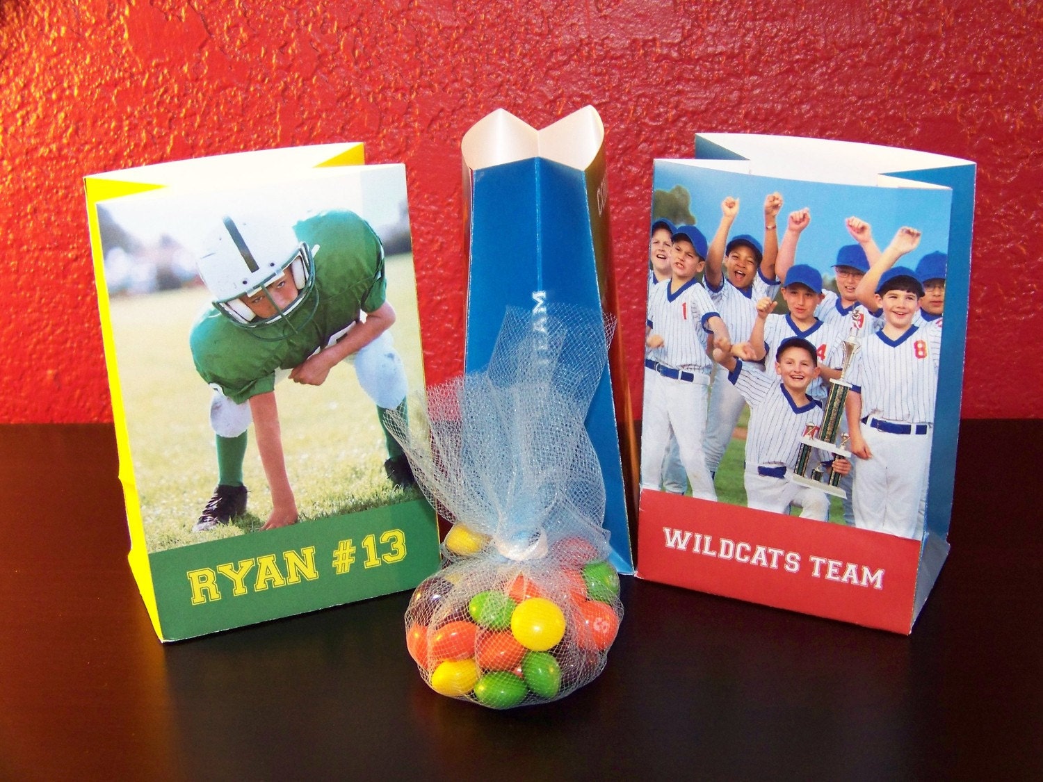 Photo Party Favor Bags - SPORTS