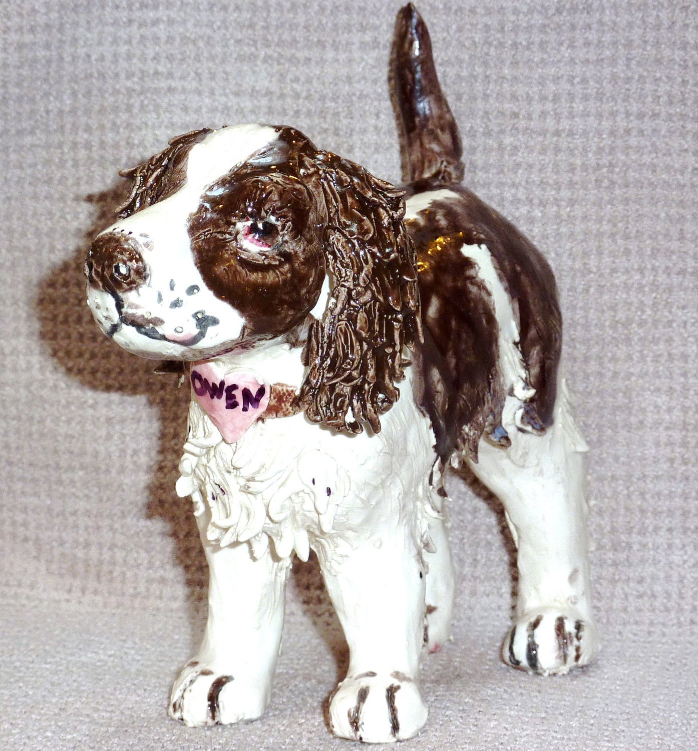 Custom Made Sculptor in USA of Your Loved Pet Made from clay and fired in a kiln Totally one of a kind Great Gift