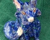 Blue Fox handmade in the USA from a lump of clay totally unique crystal glazes ready to be adopted