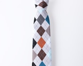 Toddler Necktie - Gray Argyle