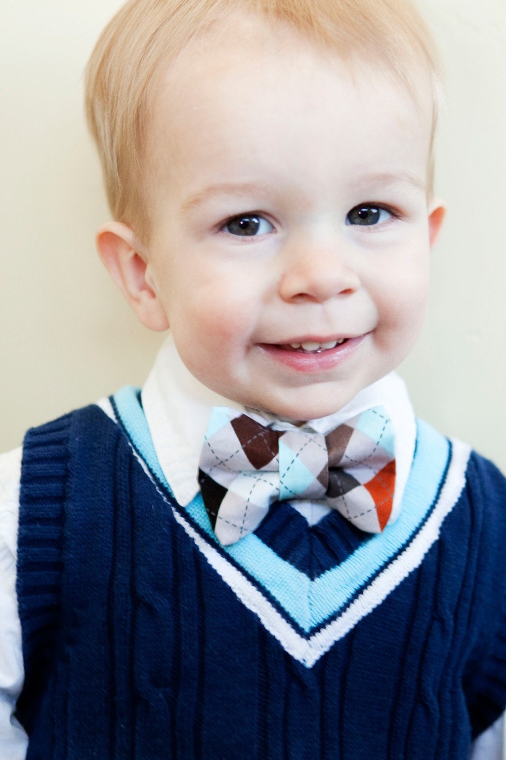 Bowtie - Toddler Bow Tie - Gray Argyle