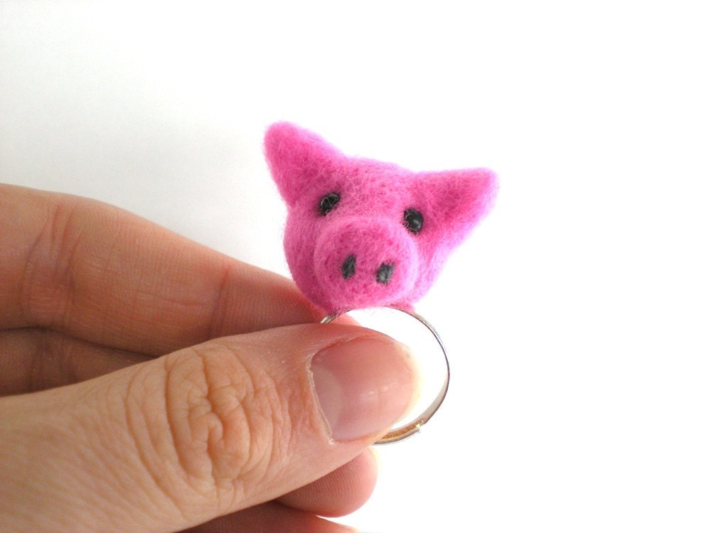 Pink Pig Ring