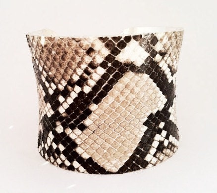 NEW Real Snakeskin leather Cuff Bracelet