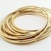 Gold Leather Bangle Bracelets- Gold Bangle, Bohemian Bangle, Leather Bangles