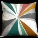 Blockprinted Linen Pillow Cover - Strobe (removable, 16" x 16")