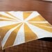 Linen Cocktail Napkins - Strobe in Ochre/Maize on Ivory Linen (set of 4)