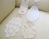 Ramona Scarf Vintage Doily. Doilies Crochet Embroidered. Clothing. Shabby Chic. Garland.