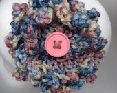 Crochet Headband Knit Flower Beige, Pink, Brown, Blue shades Spring accessory
