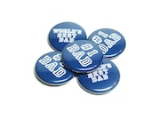Number 1 Dad ,   Worlds Best Dad , Pinback Buttons, Father's Day