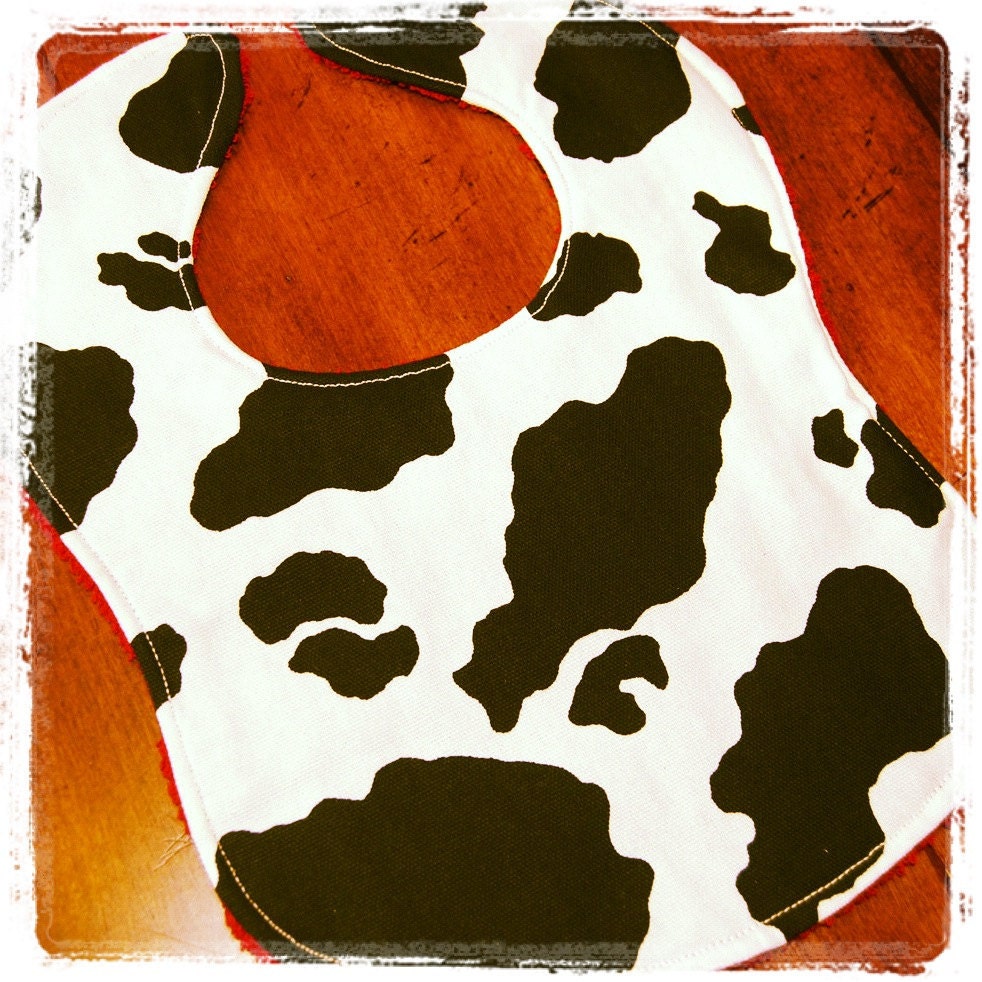 Cowboy Cowgirl Baby Bib Farm Animal Birthday Party Cow Animal