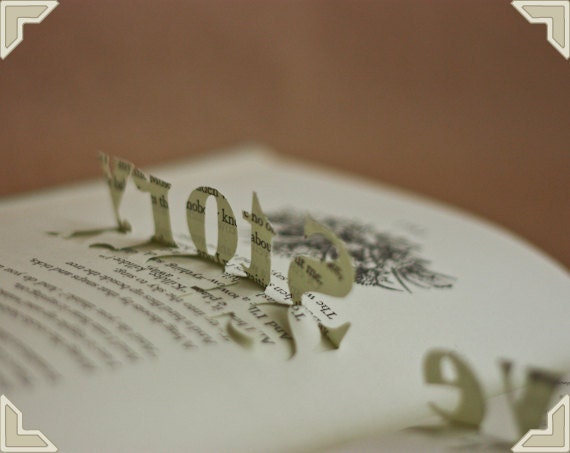 A Love Story Vintage Book Pop Up