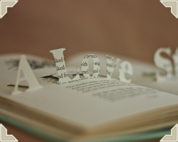 A Love Story Vintage Book Pop Up