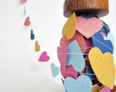Paper Garland - Hearts - Blueberry Orange Cheesecake