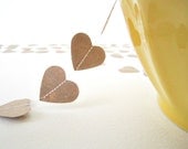 Paper Garland - Brown Kraft Paper Hearts - Vertical
