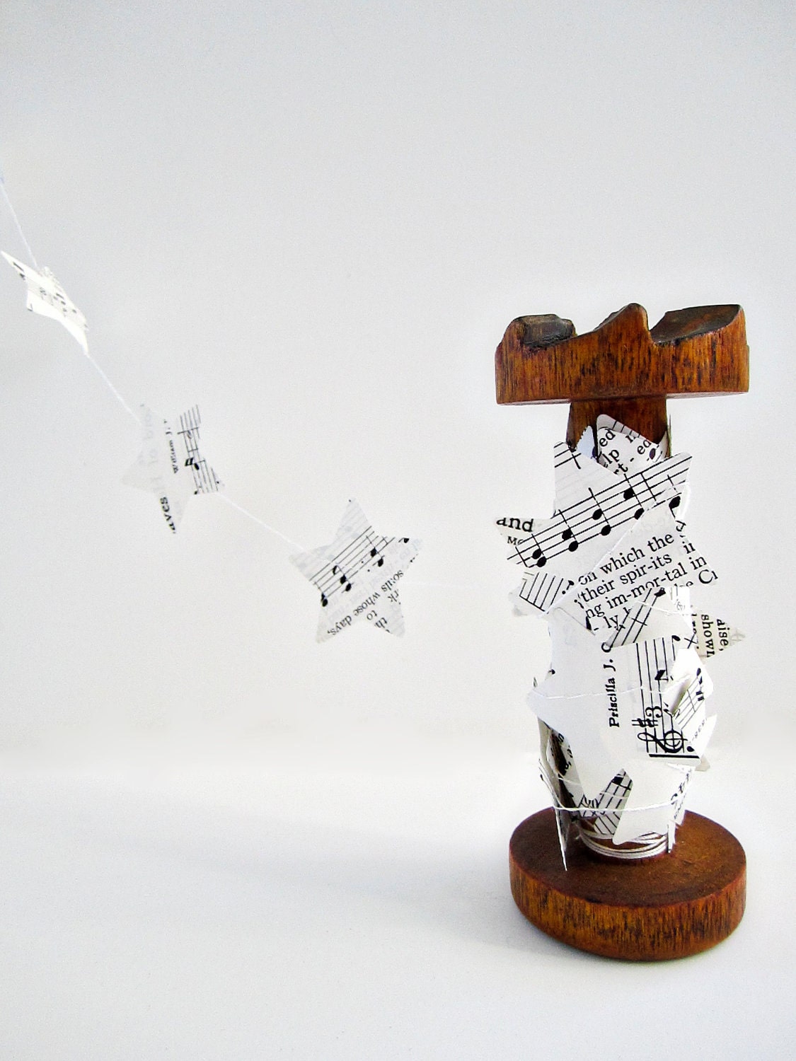 Vintage Music Sheet Garland - Stars