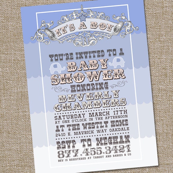 It's a Girl Baby Shower Circus Theme Invitation