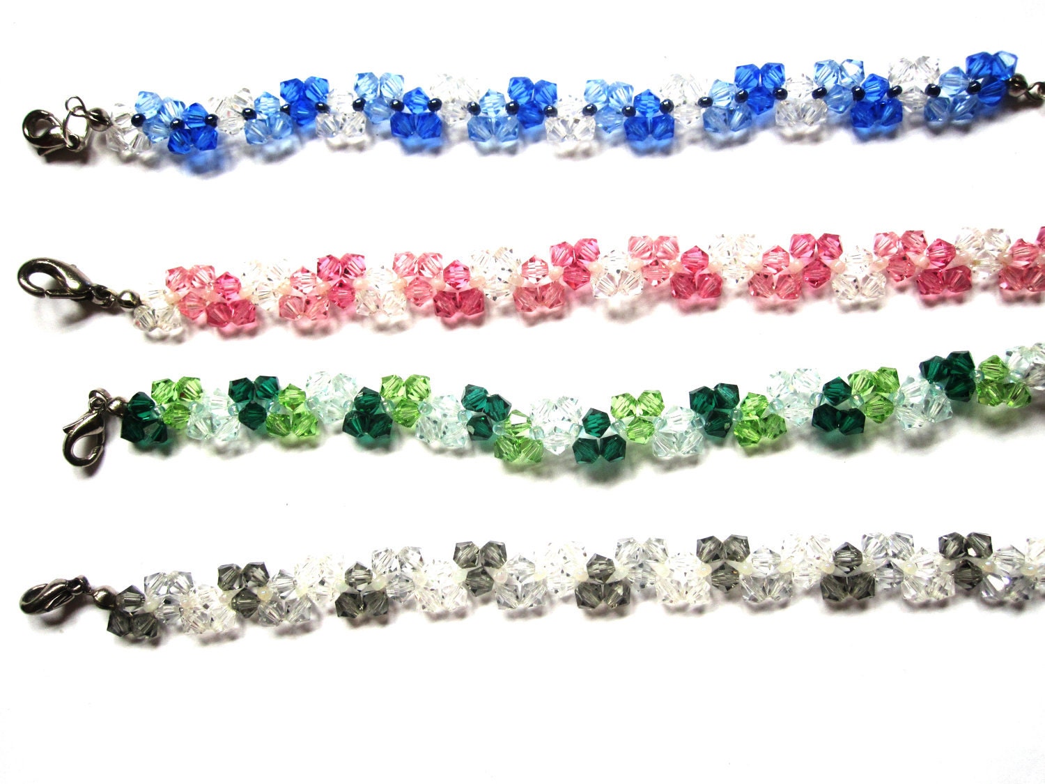 Swarovski Clover Flower Bracelet Pattern / Tutorial