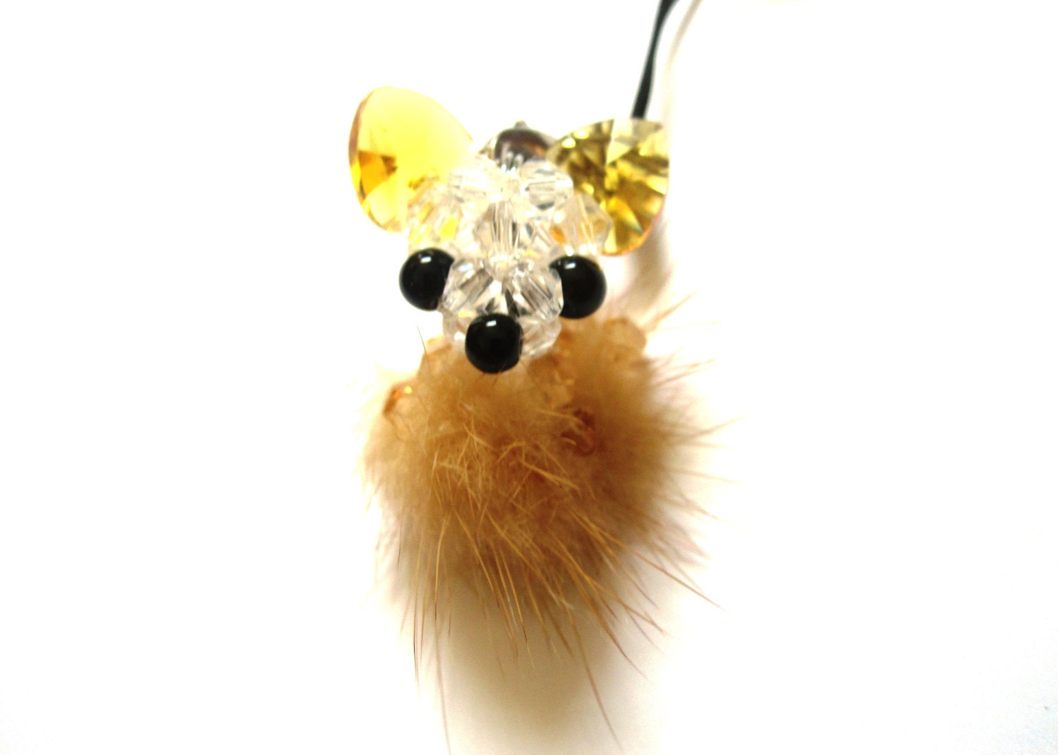 Yellow Swarovski Chihuahua Cellphone / Handbag Accessory