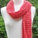 Organic Cotton Scarf - Coral Red Pink Orange