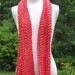 Organic Cotton Scarf - Coral Red Pink Orange