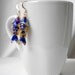 ON SALE-Fish Earrings Cloisonne Navy Blue Koi Enamel
