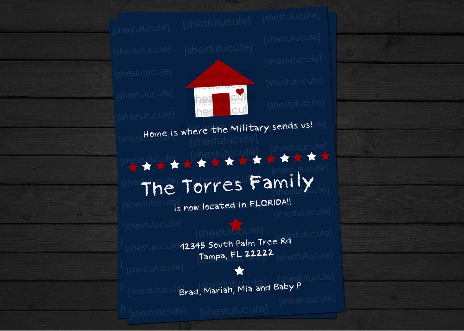 Military Moving Announcement Digital File YOU-PRINT Il_170x135